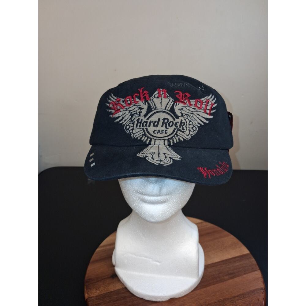 Vintage Hard Rock Cafe Rock N Roll Cadet Hat Cap Honolulu Has Tags